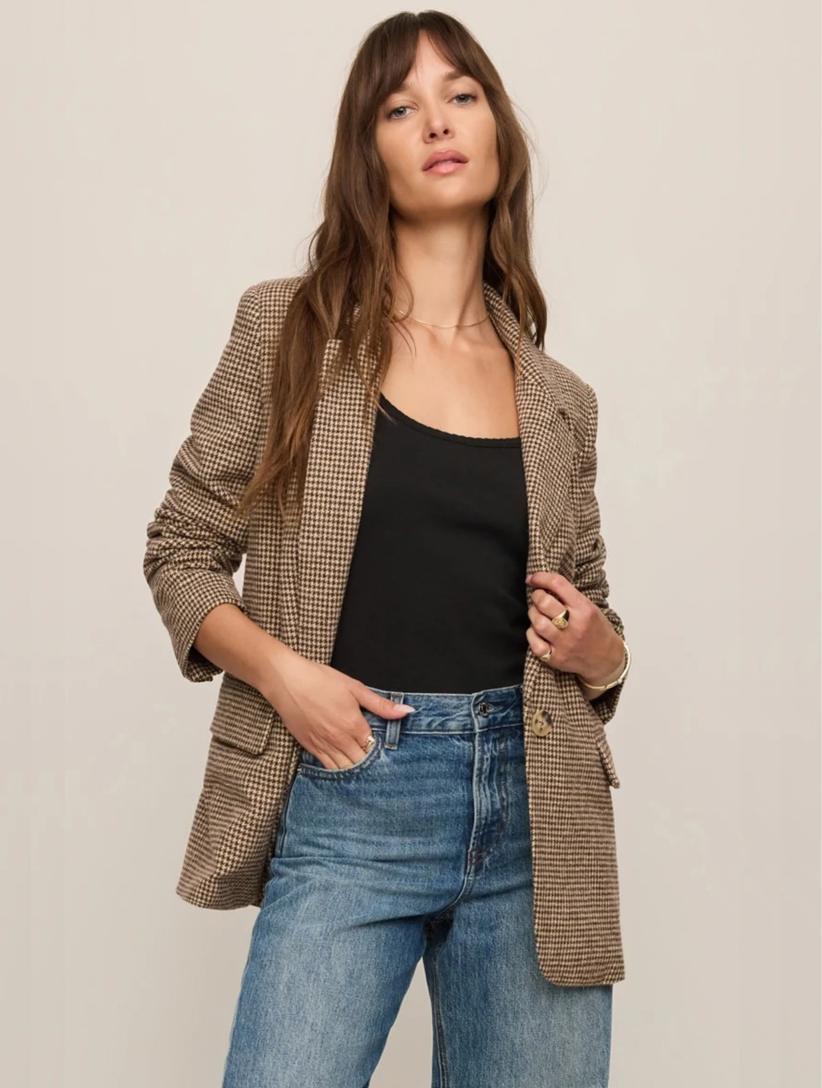 Evan Houndstooth Blazer
