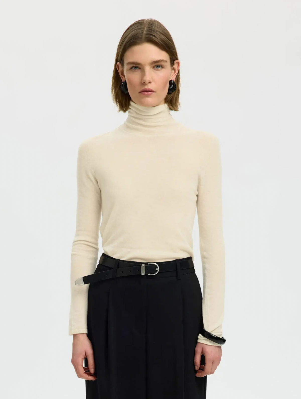 Vendy Merino Roll Neck Top
