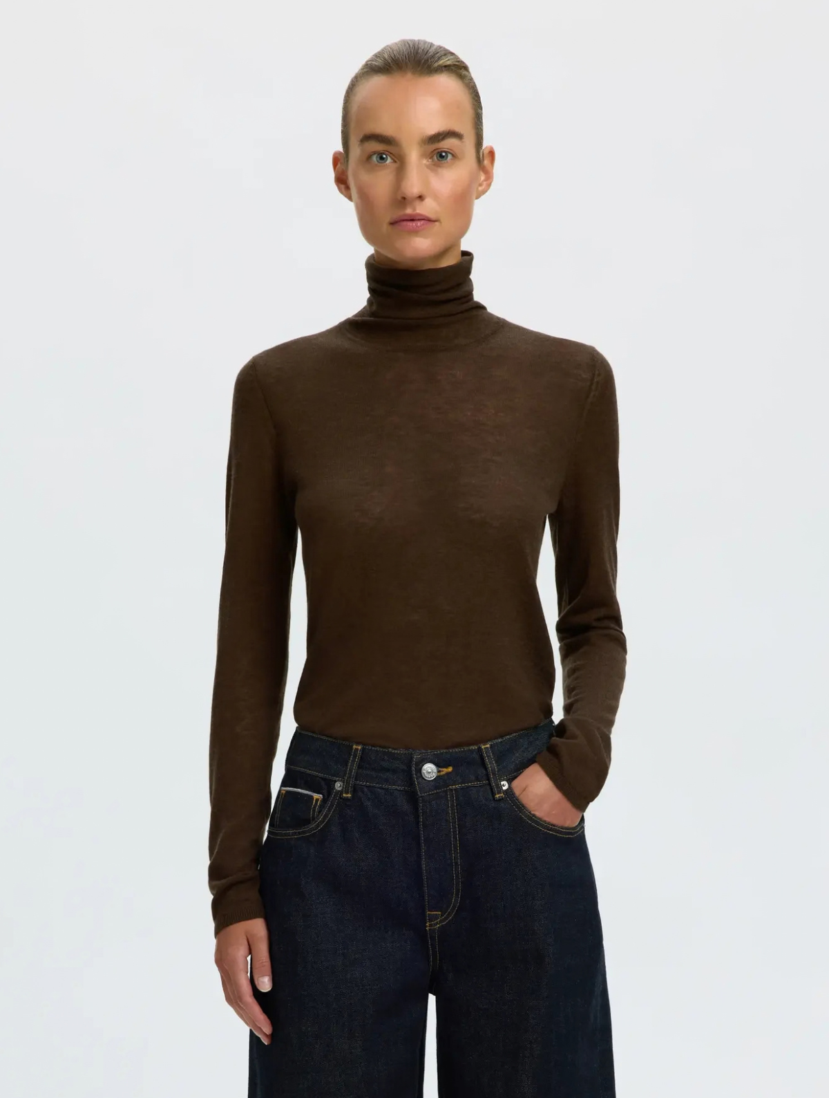 Vendy Merino Roll Neck Top