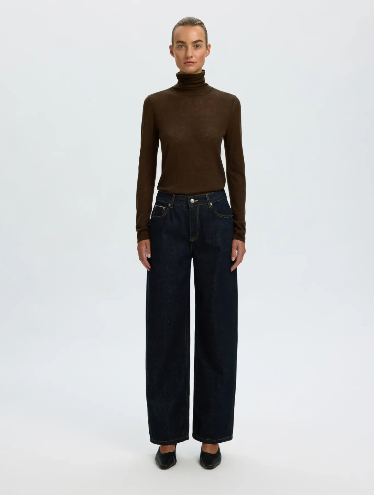 Vendy Merino Roll Neck Top