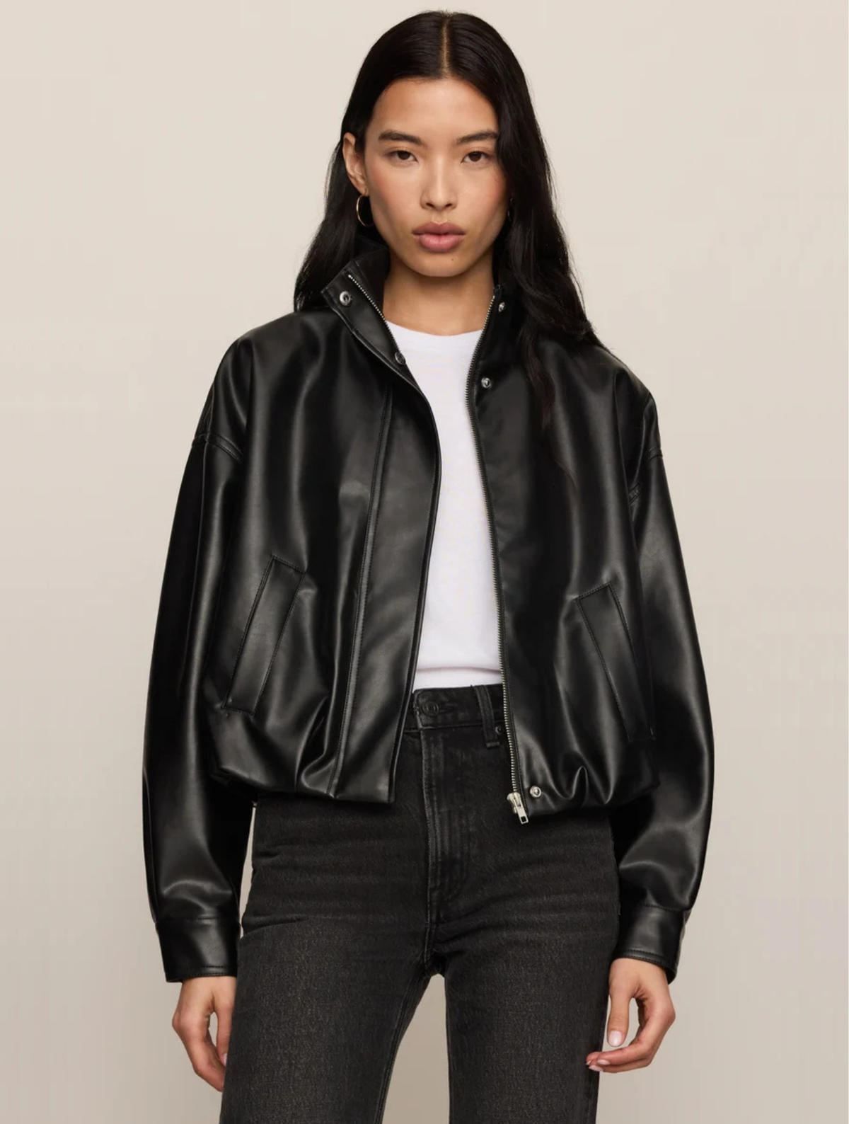 Corin Faux Leather Bubble Jacket