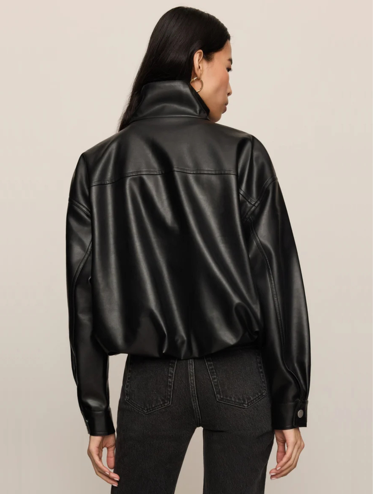 Corin Faux Leather Bubble Jacket