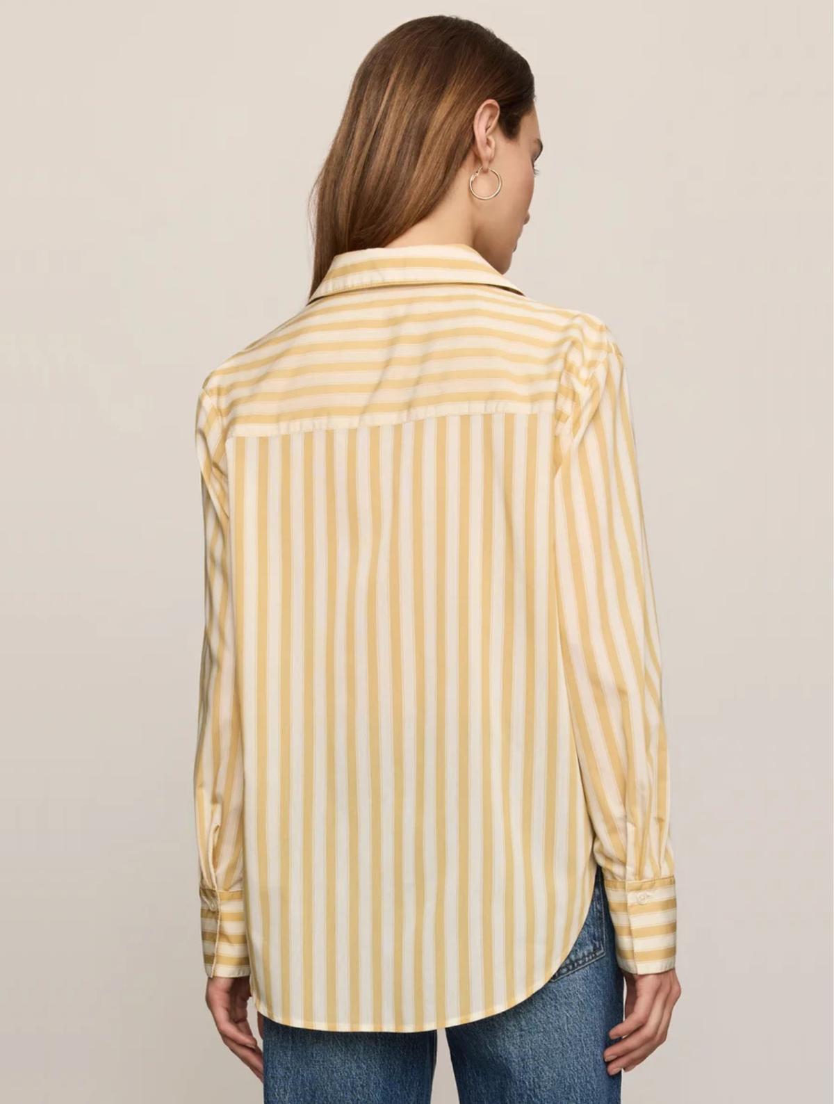 Golden Haven Striped Button Down