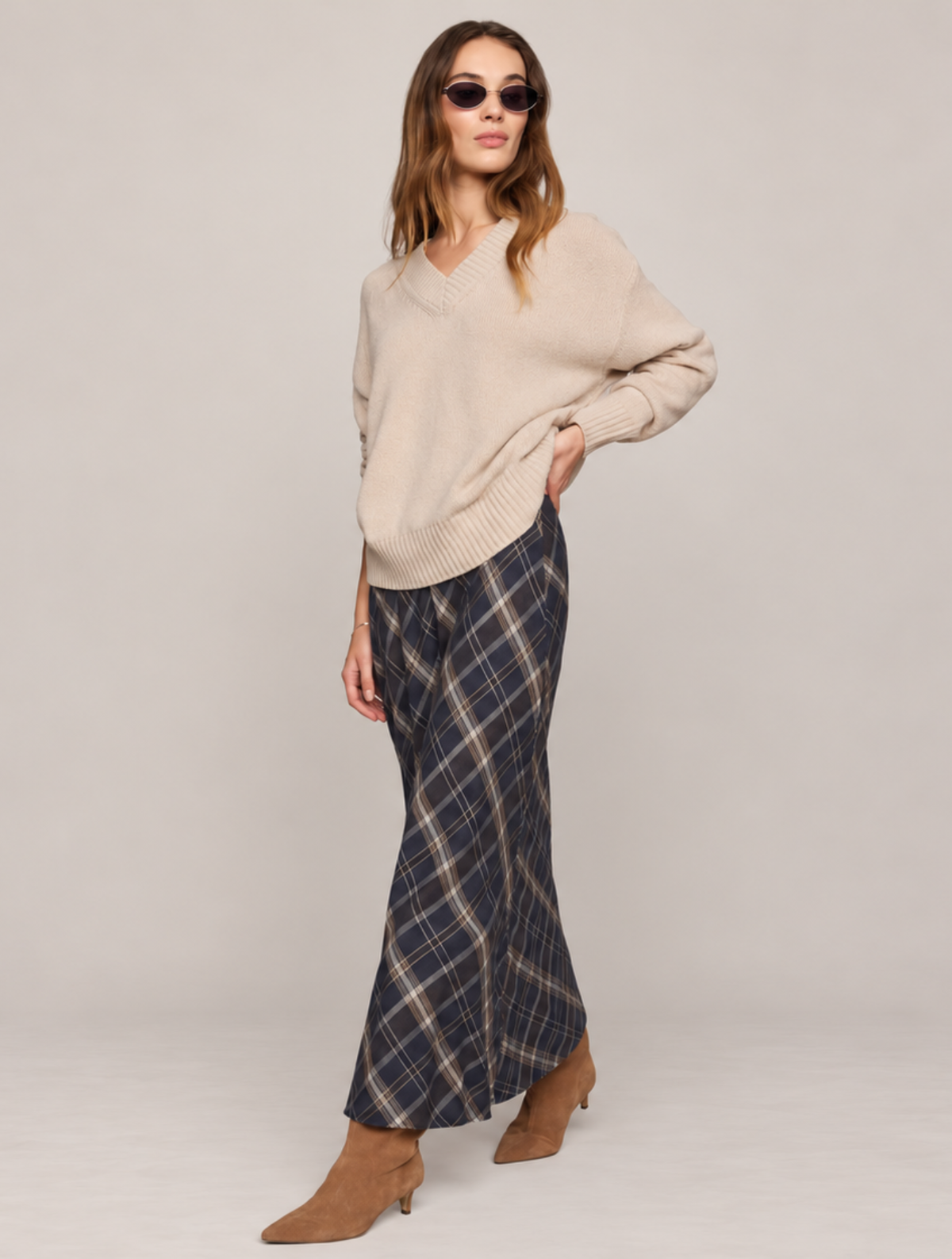 Crestview Plaid Maxi Skirt