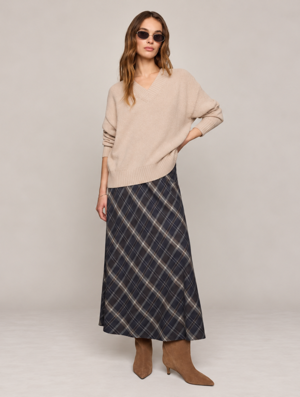 Crestview Plaid Maxi Skirt