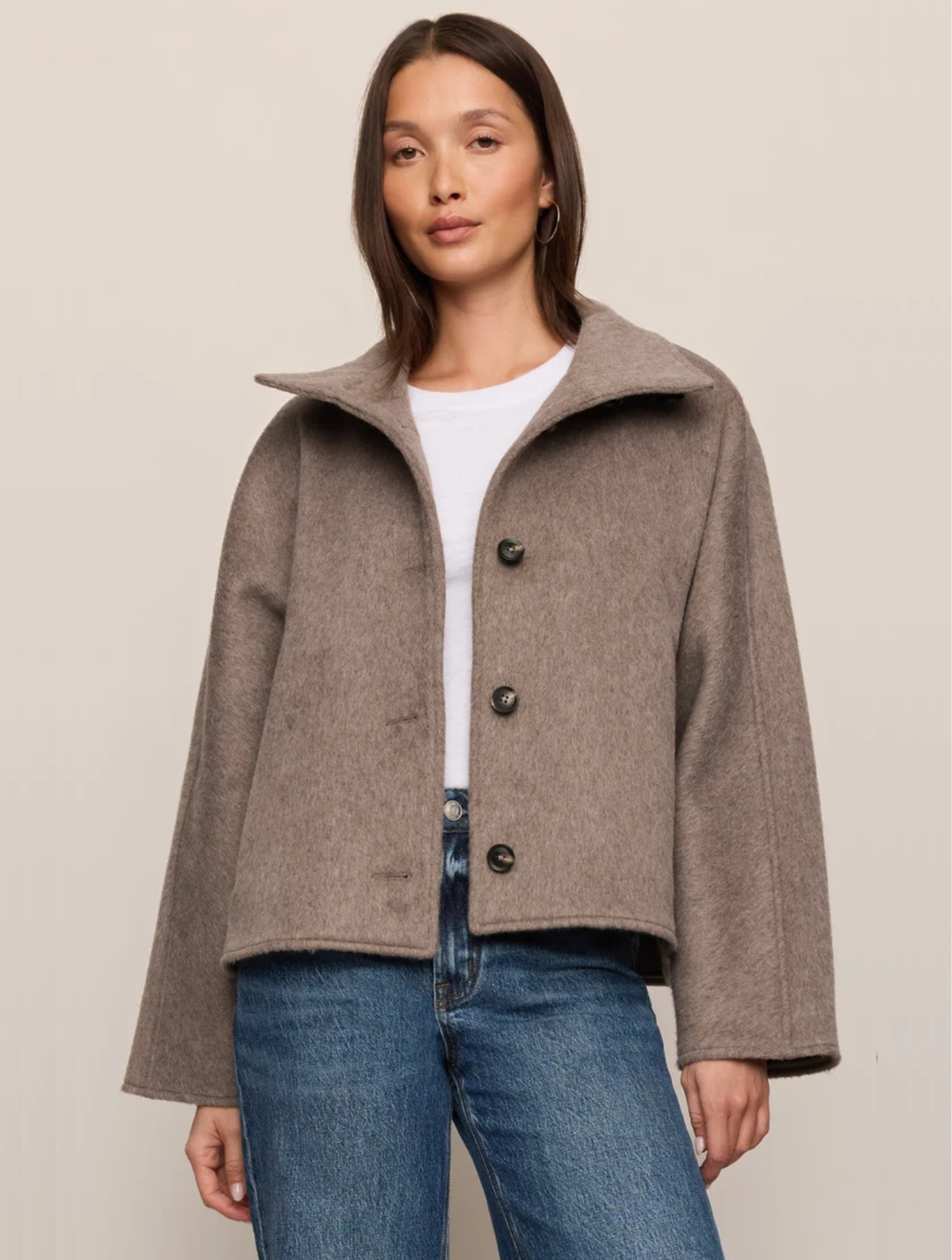 Mynka Funnel Neck Coat