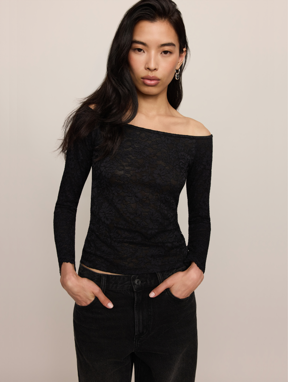 Sabrina Stretch Lace Top
