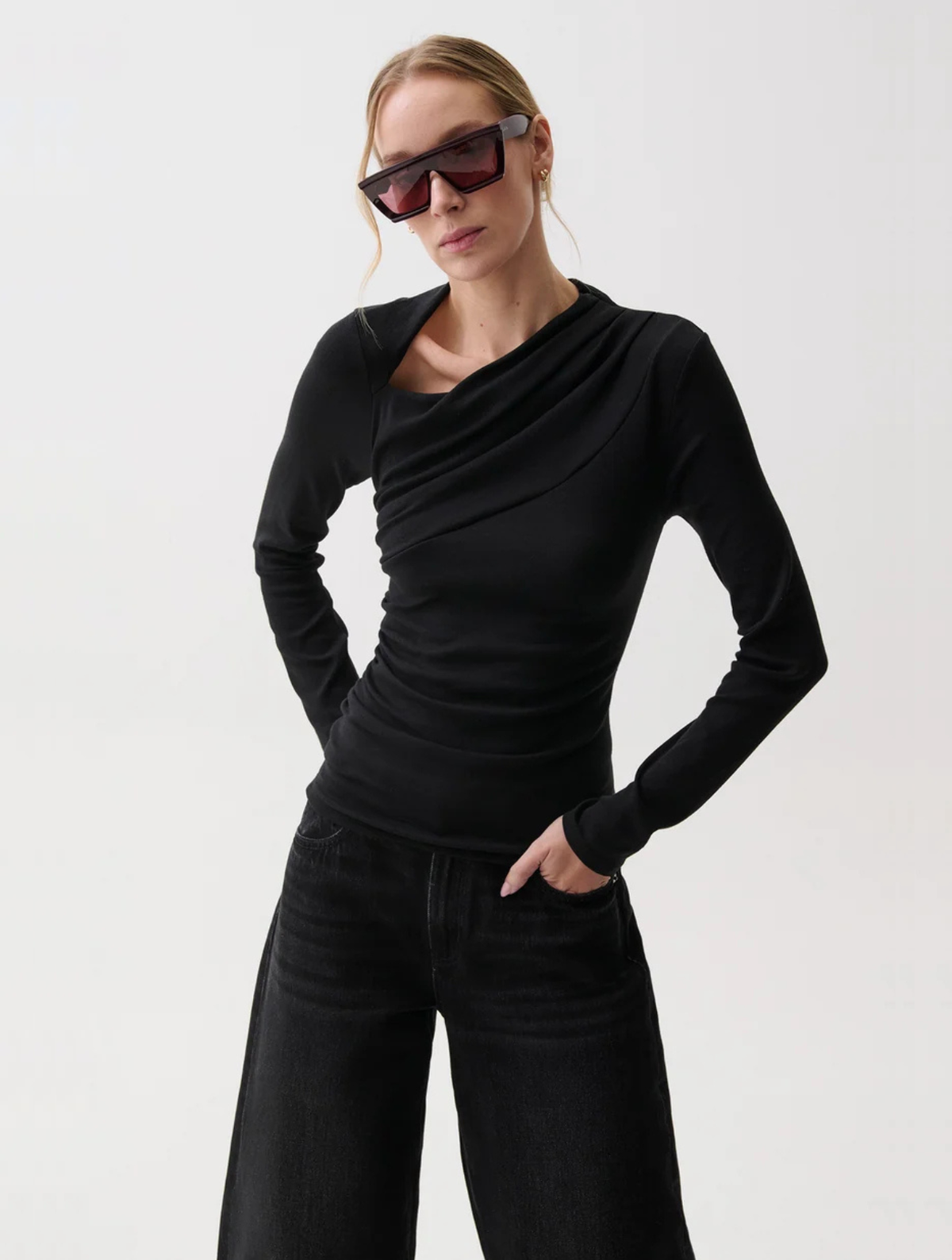 Lena Asymmetrical Knit Top