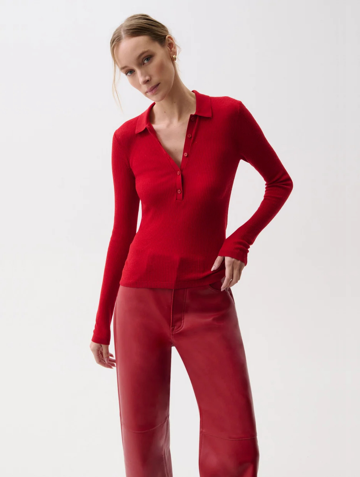 Elise Featherweight Polo Henley