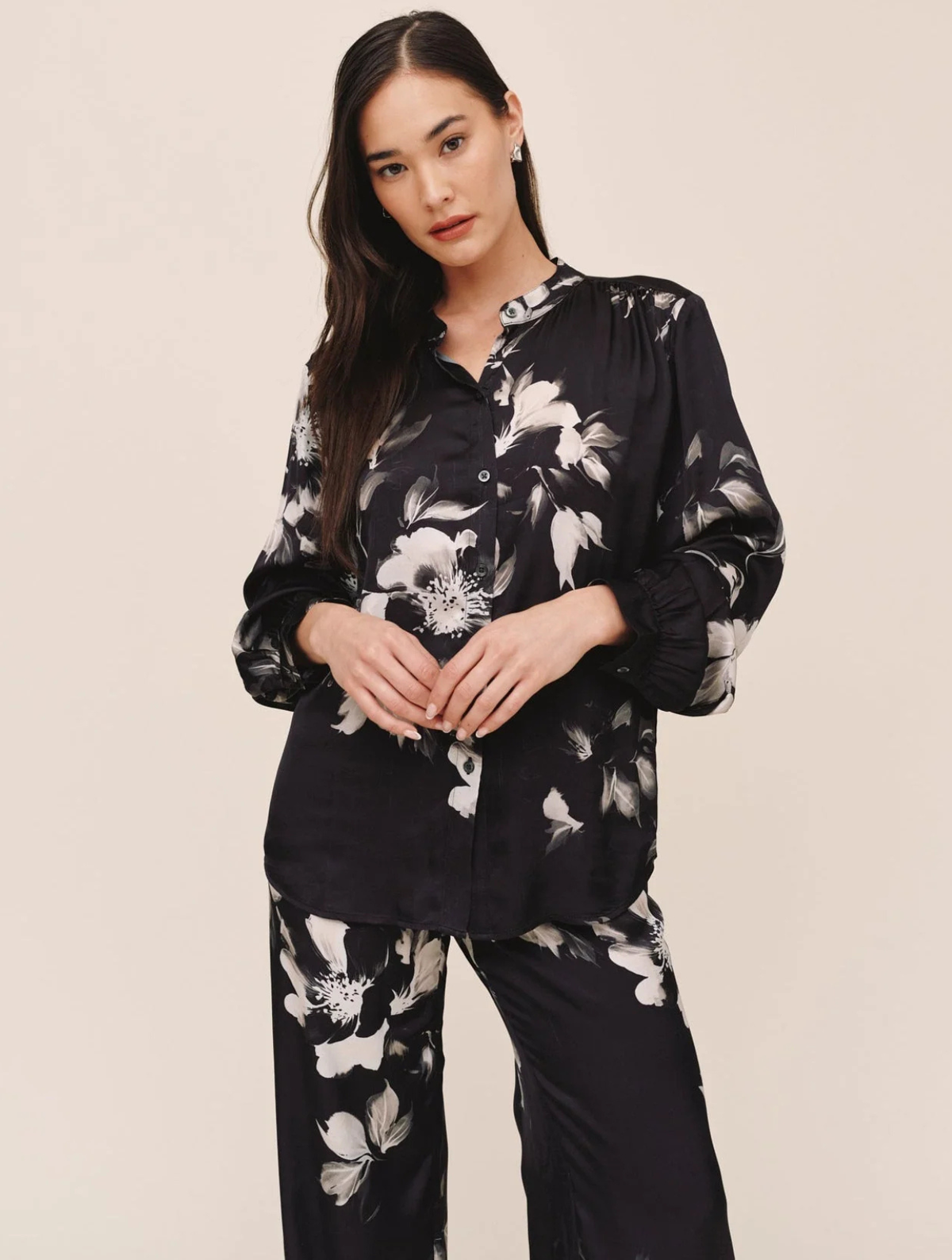 Long Sleeve Mandarin Shirt