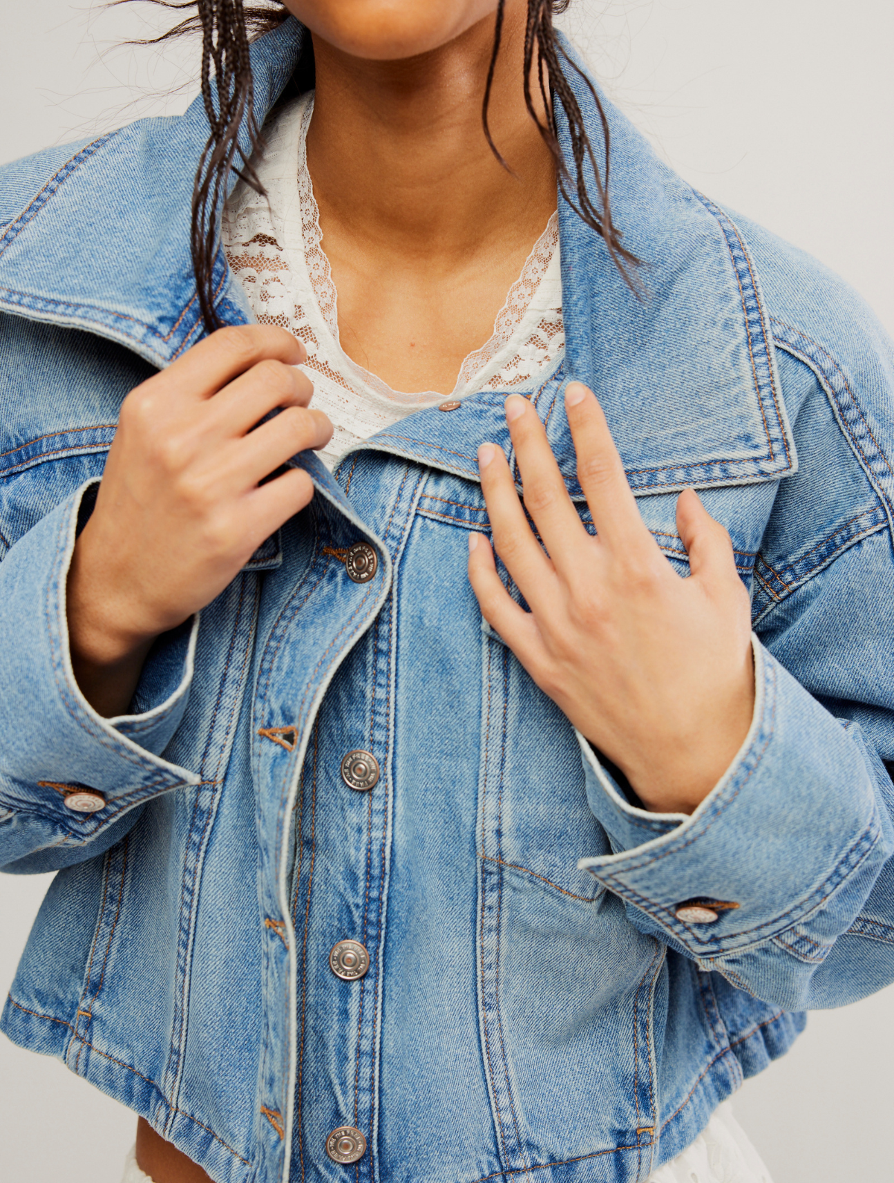 Side To Side Denim Jacket