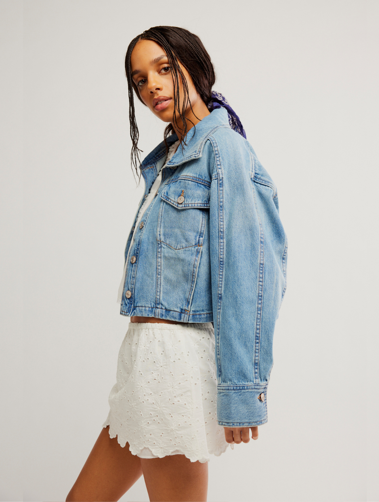 Side To Side Denim Jacket
