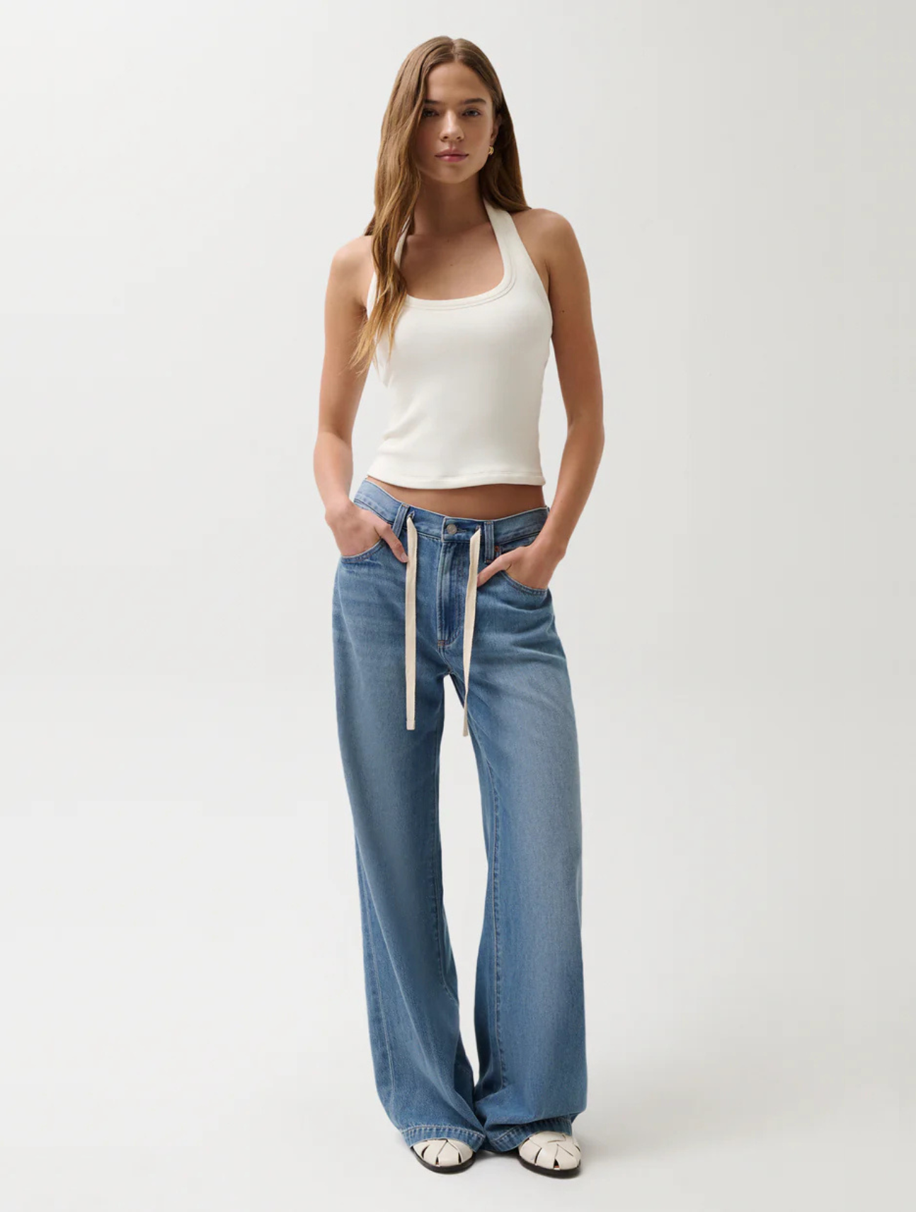 Jadyn Mid Rise Drawstring Palazzo
